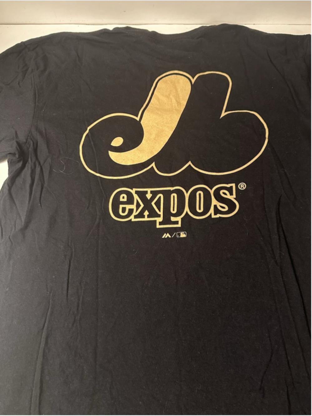 Montreal Expos Shirt Mens XL Black Graphic Tee MLB Genuine Merchandise Retro - Picture 4 of 4